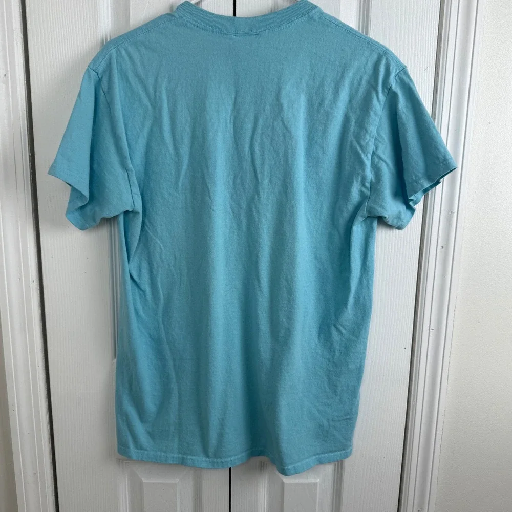 Thrasher Flame Logo T Shirt Medium Blue Skate Streetwear Graphic Tee - Picture 5 of 7